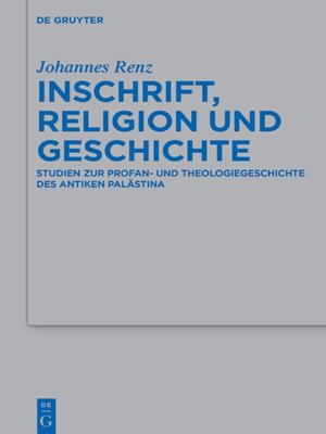 cover image of Inschrift, Religion und Geschichte